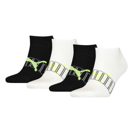 Lot de 2 paires de chaussettes Puma en coton mélangé stretch bicolore logotypées - Image 2