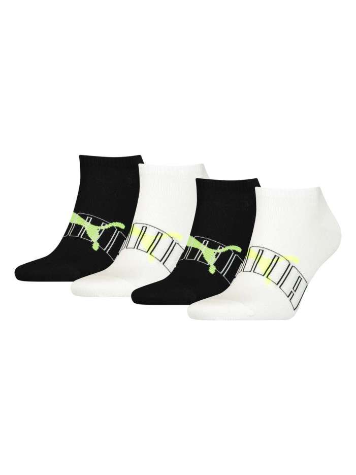 Lot de 2 paires de chaussettes Puma en coton mélangé stretch bicolore logotypées - Image 2
