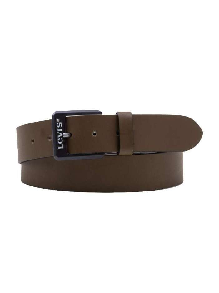 Ceinture en cuir marron uni...