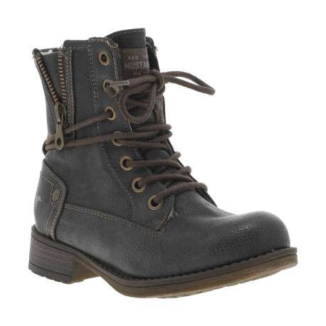 Boots graphites à talon plat - Image 2