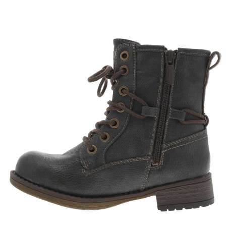 Boots graphites à talon plat - Image 4