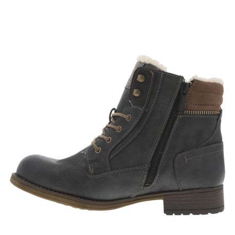 Boots graphites à talon plat - Image 4