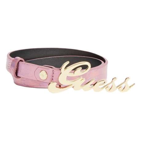 Ceinture or rose avec gros logo