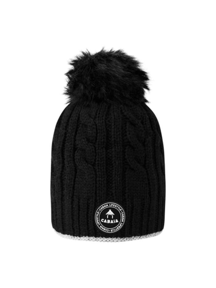 Bonnet noir en maille...