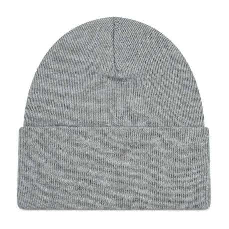 Bonnet gris uni avec logo brodé - Image 2