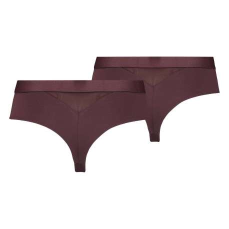 Lot de 2 slips Puma bordeaux unis logotypés - Image 2