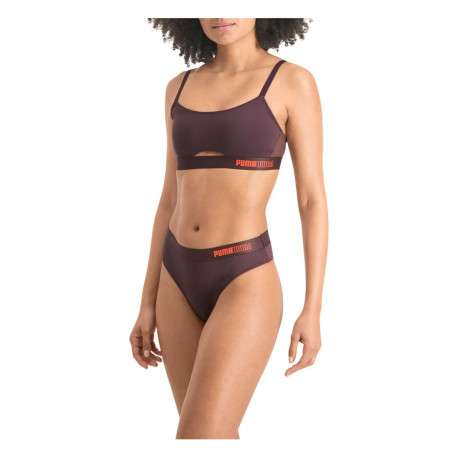 Lot de 2 slips Puma bordeaux unis logotypés - Image 5