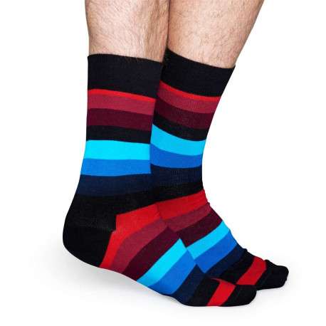 Chaussettes multicolores à grosses rayures en coton - Image 2