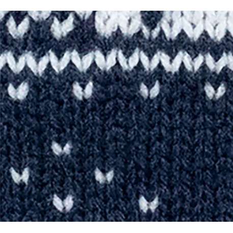 Bonnet marine à motifs flocons de neige avec pompons interchangeables - Image 2