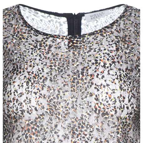 Blouse kaki pour femme fantaisie coupe droite et col rond - Image 3
