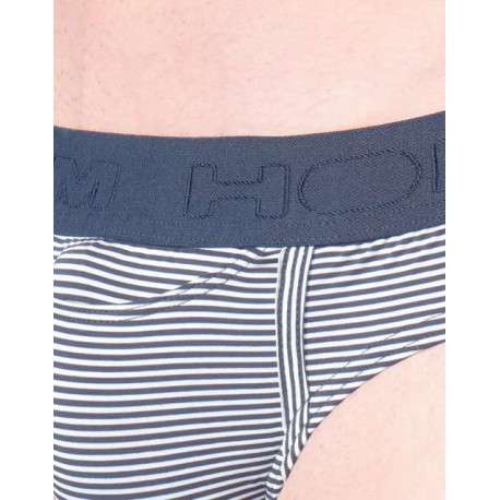 Slip Simon marine rayé avec ceinture élastiquée - Image 3