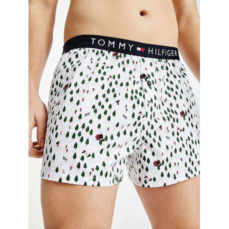 Coffret boxer et chaussettes noires avec motifs Noël en coton - Image 2