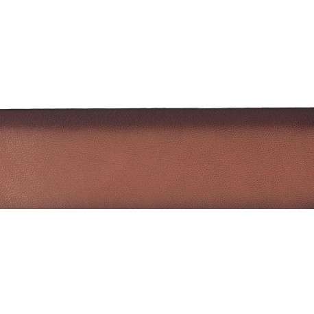 Ceinture en cuir marron avec une boucle métallique argentée rectangle - Image 4