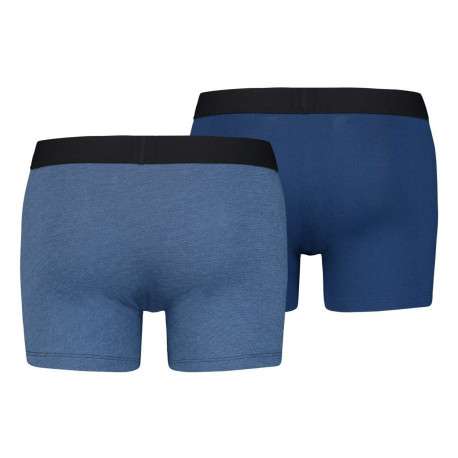 Boxers coton stretch homme bleu marine et bleu, lot de 2 - Image 2