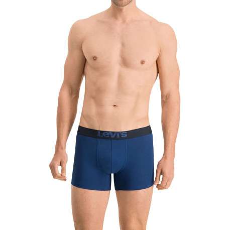 Boxers coton stretch homme bleu marine et bleu, lot de 2 - Image 4