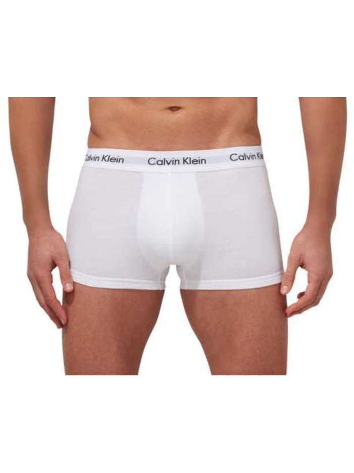 Lot de 3 Boxers en coton multicolores unis avec taille élastiquée et marque - Image 12