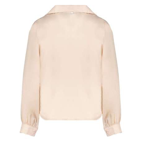 Chemise écrue unie coupe regular avec un col cubain - Image 4