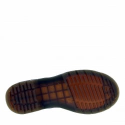 Boots en cuir noir à lacets ronds avec une languette d'aisance en tissu