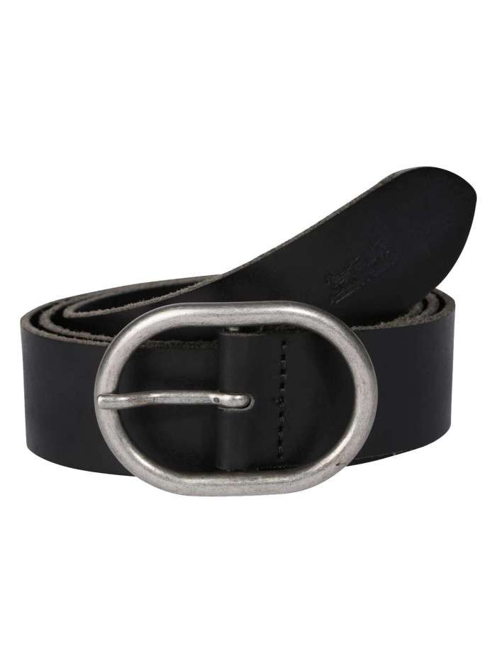 Ceinture noire en cuir avec...