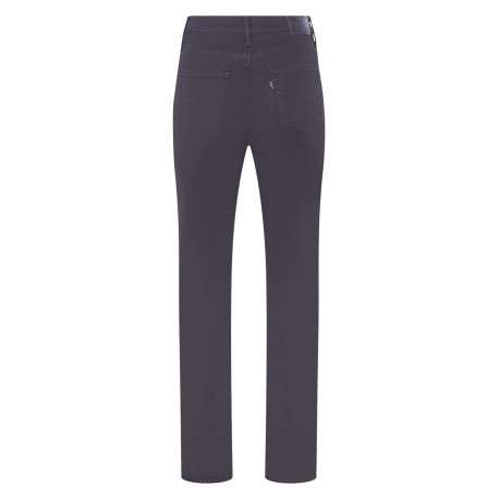 Jean noir en coton uni avec une coupe slim, passants pour ceinture et poches avant et arrière - Image 2