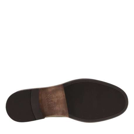 Boots Chelsea grises en cuir nubuck à talon bas et tige souple à revers - Image 6