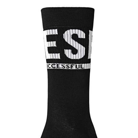 Lot de 3 paires de chaussettes noires en coton mélangé unies - Image 2