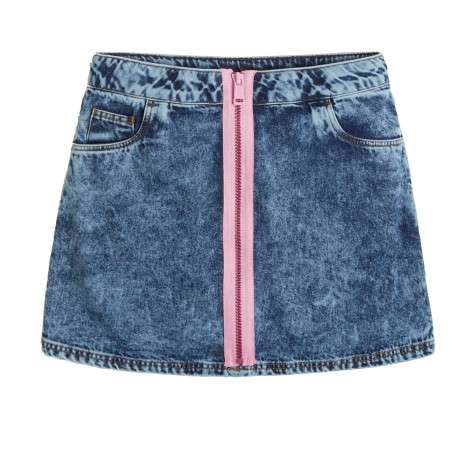 Jupe en jean en coton avec une coupe courte