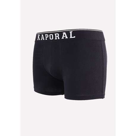 Lot de 3 Boxers noirs en coton unis avec ceinture élastiquée noire - Image 3