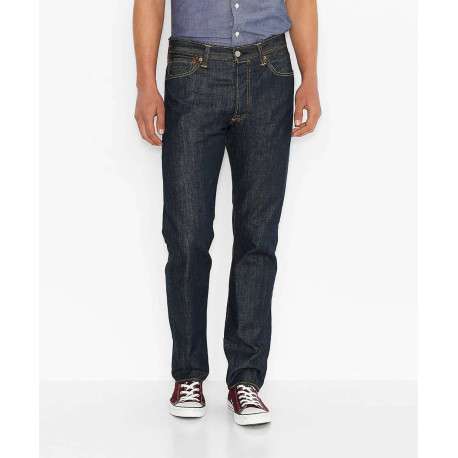 Jean 501 bleu jean en coton avec une coupe régular