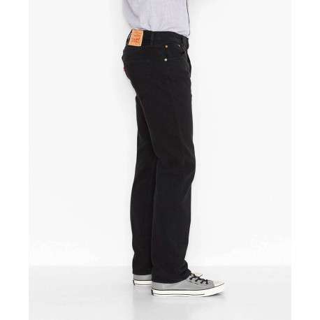 Jean 501 noir en coton avec une coupe regular et des passants - Image 4