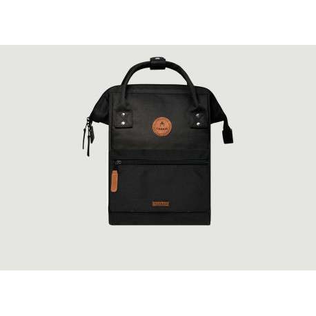 Sac à dos noir uni zippé avec pochettes interchangeables - Image 5