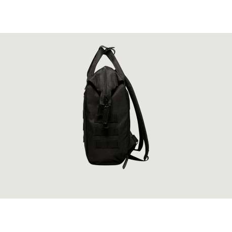 Sac à dos noir uni zippé avec pochettes interchangeables - Image 6