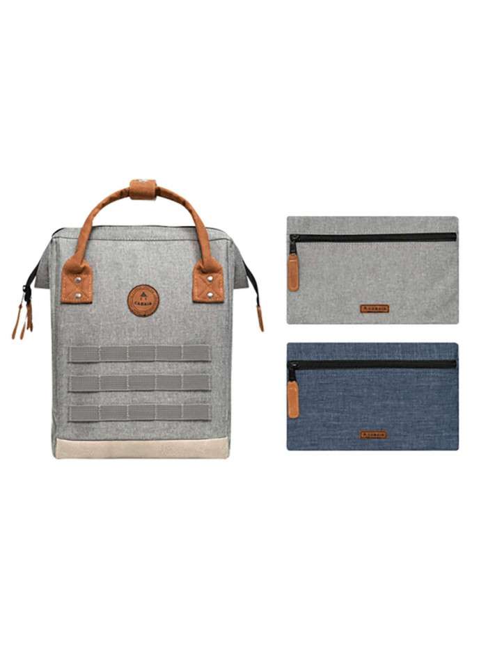 Sac à dos gris clair uni...