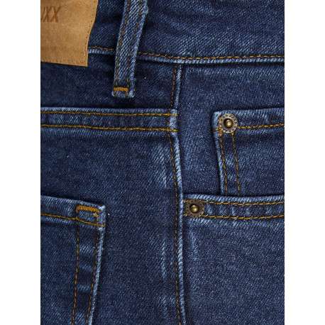Jean Tokyo Wide bleu en coton uni avec une coupe droite - Image 7
