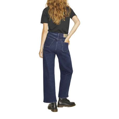 Jean Tokyo Wide bleu en coton uni avec une coupe droite - Image 11