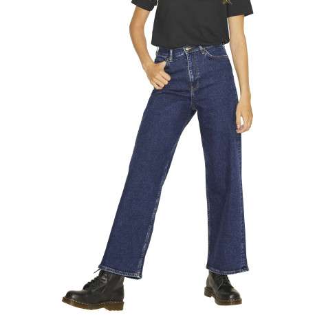 Jean Tokyo Wide bleu en coton uni avec une coupe droite - Image 13