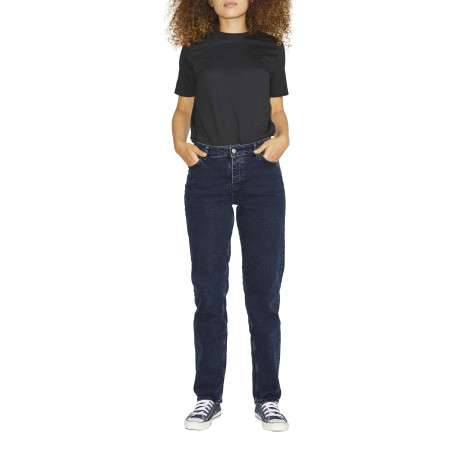 Jean Seoul Straight nuit en coton uni avec une coupe droite - Image 7