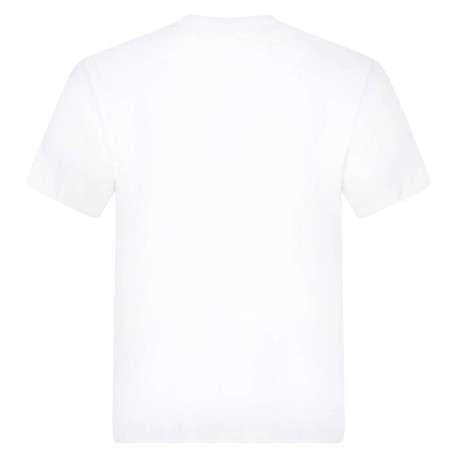 T-shirt Batwing blanc en coton uni coupe régular avec un col rond - Image 2