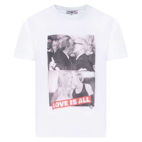 T-shirt blanc en coton biologique à col rond