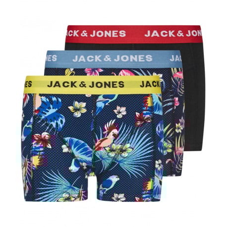 Lot de 3 Boxers classiques en coton multicolores imprimés avec imprimé floral