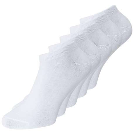 Lot de 5 paires de chaussettes blanches unies basses et identiques - Image 2