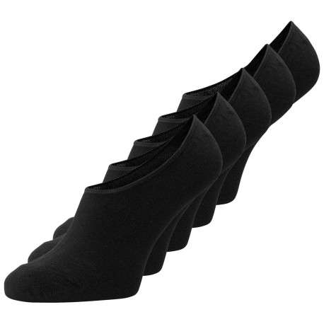 Lot de 5 paires de soquettes noires unies basses en coton mélangé identiques - Image 2