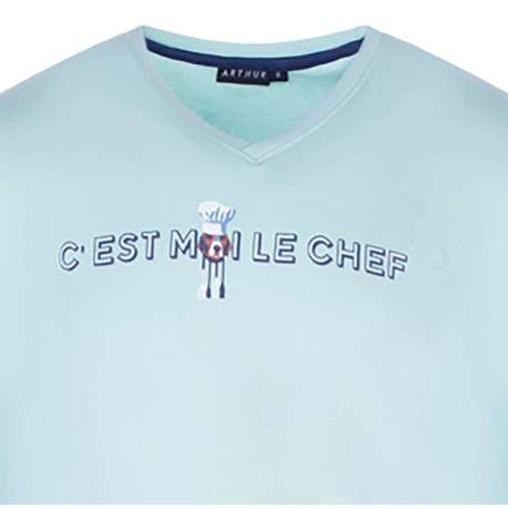 Pyjama bleu à motifs en coton - Image 3