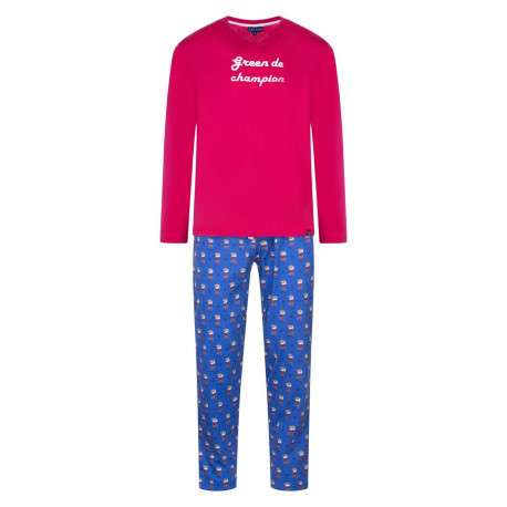 Pyjama multicolore à imprimés en coton