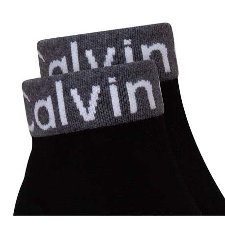 Lot de 2 paires de chaussettes basses noires unies avec une coupe quarter - Image 4
