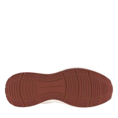 Baskets en partie en cuir rose à lacets plats roses et talon renforcé - Image 6