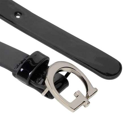 Ceinture vernie noire unie - Image 2