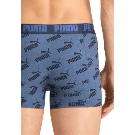 Lot de 2 boxers coton bleus logotypés fantaisie et uni - Image 7