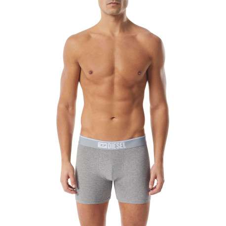 Lot de 3 boxers multicolores, en coton stretch et à coupe longue - Image 2