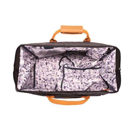Sac anthracite uni zippé avec une fermeture zippée et logo iconique de la marque - Image 4